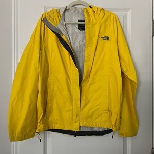 Yellow North face hyvent jacket
